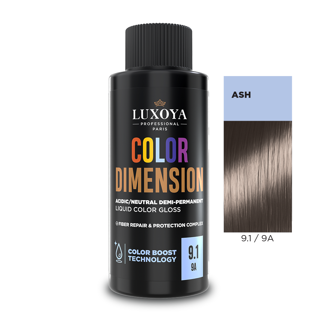COLOR DIMENSION - Ápoló és ragyogást fokozó hajszínező 9.1/9A - 60ml - 1. kép