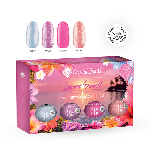 3 STEP HEMA Free CrystaLac Kit - Lagoon 2026 (4x4ml) - 2. kép