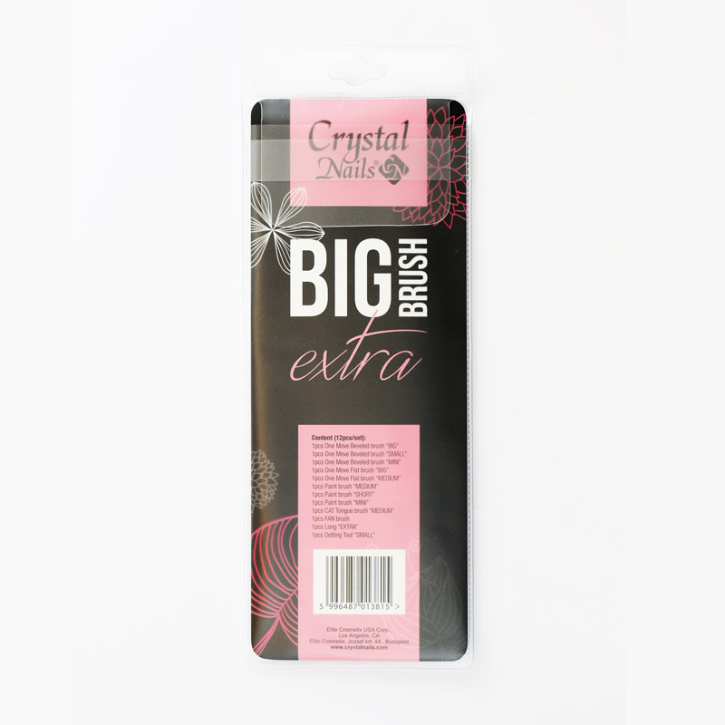 Crystal Nails Big Brush Set - 12 darabos Nail Art ecset készlet - 2. kép