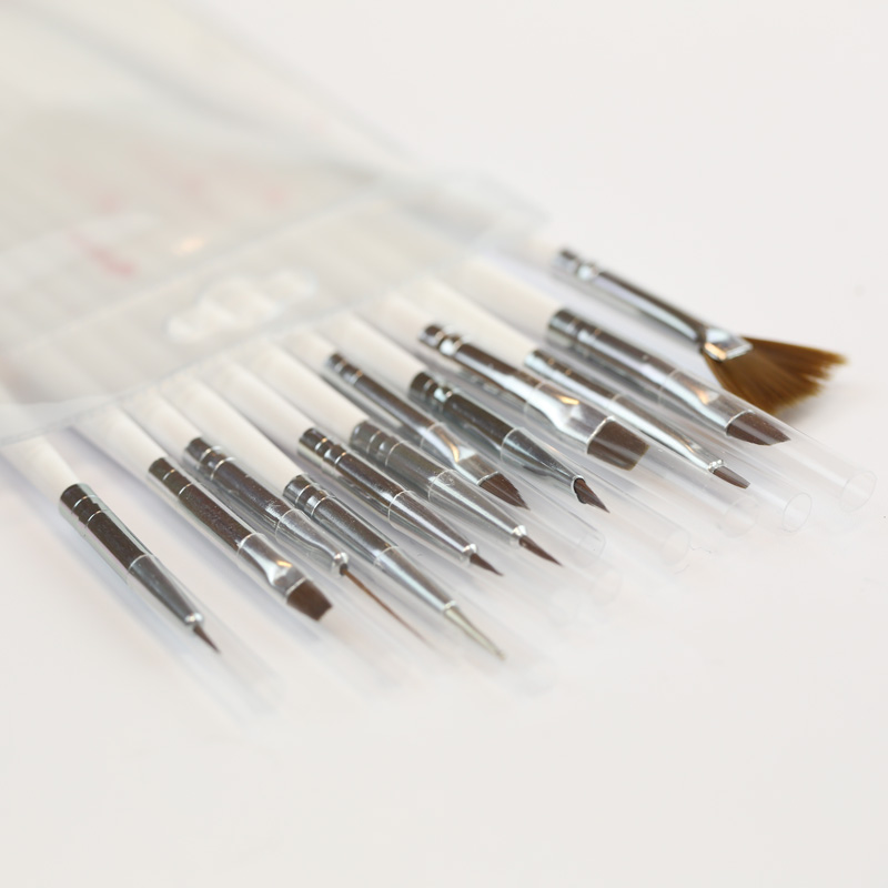 Crystal Nails Big Brush Set - 12 darabos Nail Art ecset készlet - 3. kép